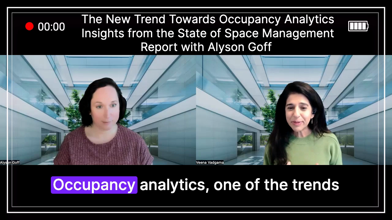Veena Vadgama and Alyson Goff discuss occupancy analytics trends in higher education on Bow Tie Tuesday by CampusIQ